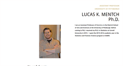 Desktop Screenshot of lucasmentch.com